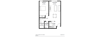 19424 WYANDOTTE STREET 1bedroom floor plan
