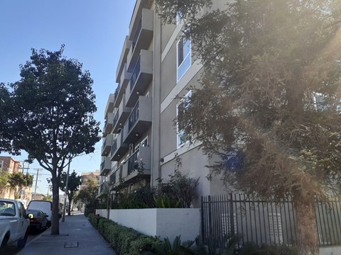 the building where the apartment is located