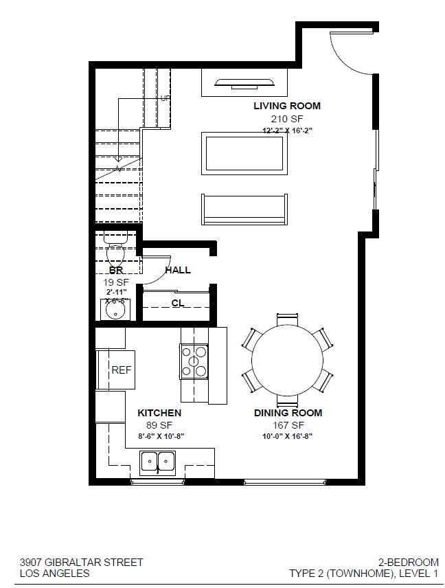a floor plan of a house with a dining room and a living room