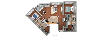 2 bedroom apartment with 2 bathrooms at The Bartram, Gainesville, Florida 32608