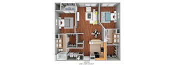 2 bedroom 2 bath Regular floorplan at The Bartram, in Gainesville, FL 32608