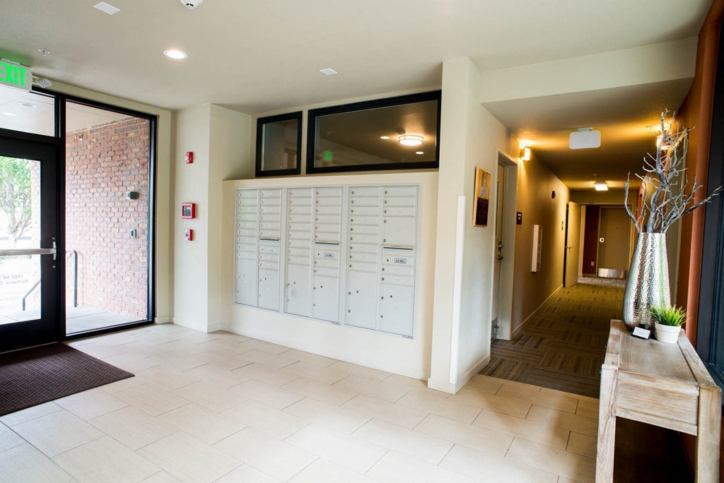 Indoor and secure mail service at Quinten Tower, Portland, Oregon