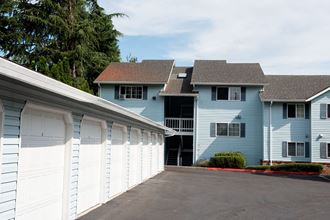 Garage parking Garage parking at Wingsong Manor Apartments, Oregon