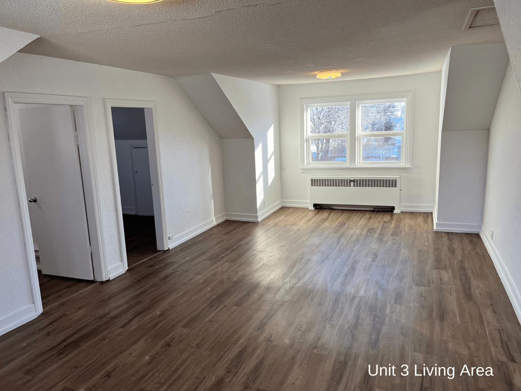 the living room and dining room before the remodel