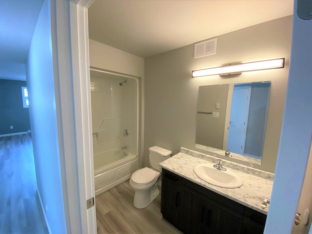 a bathroom with a sink toilet and a shower