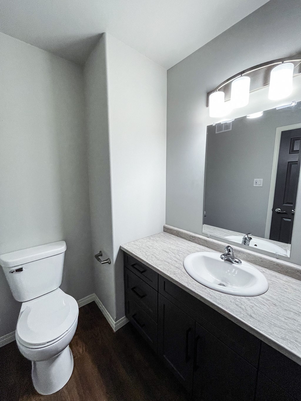 a bathroom with a toilet and a sink and a mirror