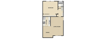 1 BEDROOM 1 BATH 752 sq. ft