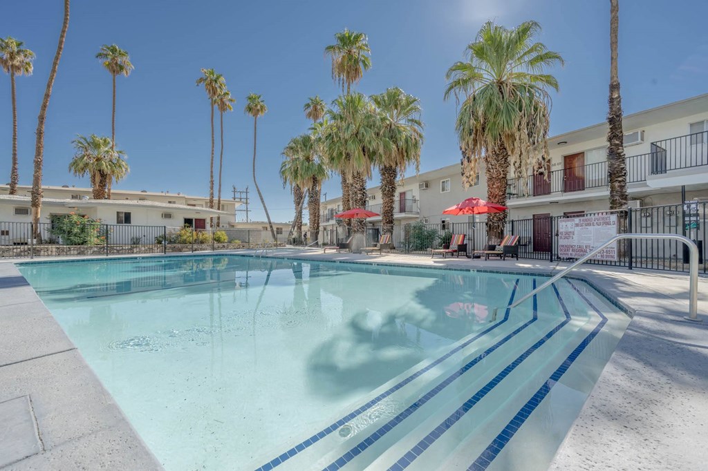 the swimming pool at our apartments