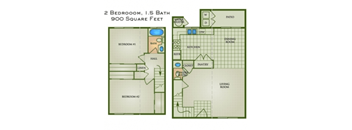 2 Bedrooms 1 and Half Bathrooms