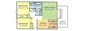 2 bed