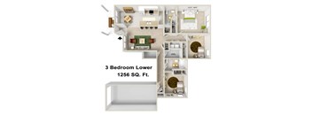 a floor plan of the lower level