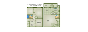 3 Bedrooms 1 and Half Bathrooms