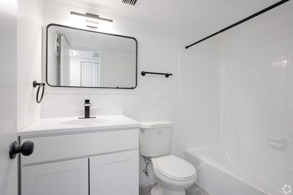 this is a photo of the bathroom in a 1 bedroom apartment at deer hill apartments in c