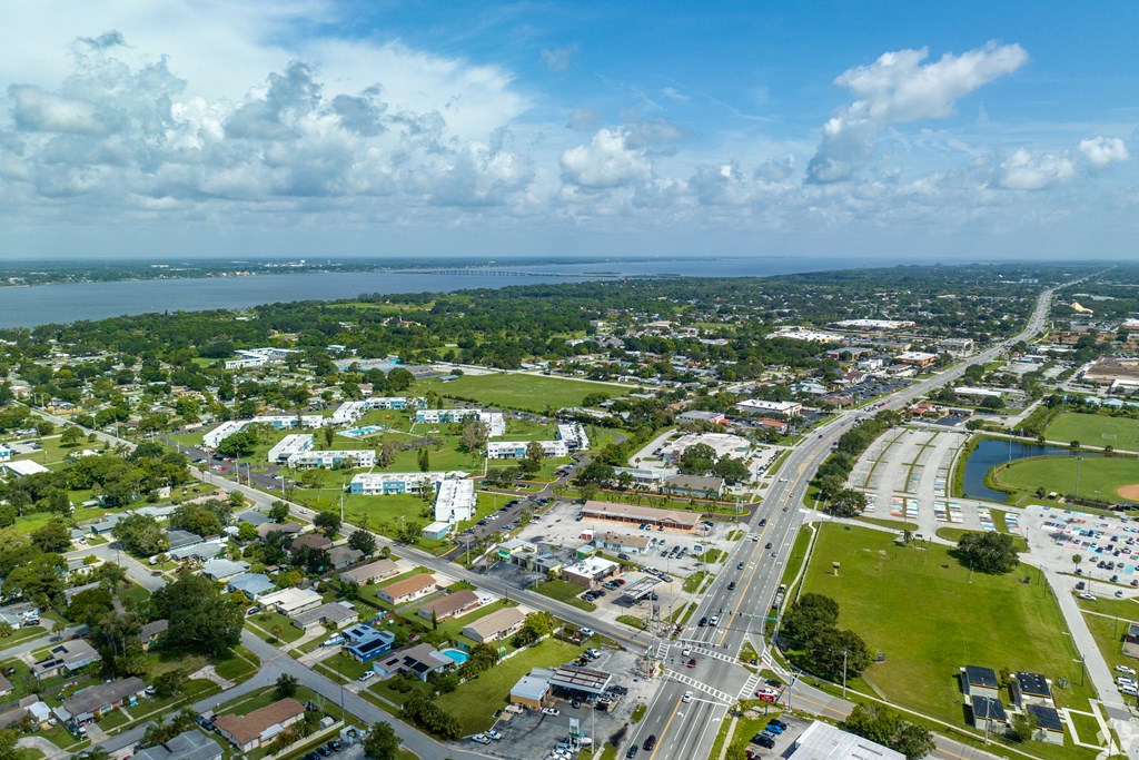 an aerial view of Costa Vue in Merritt Island, FL