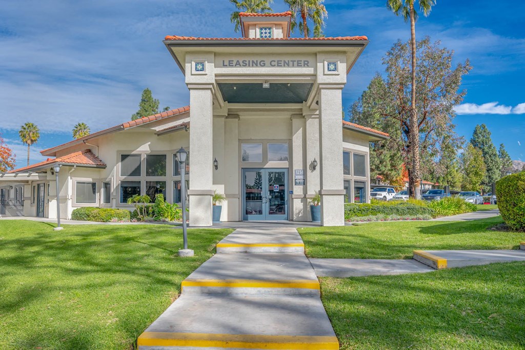 the building in which the leasing center is located