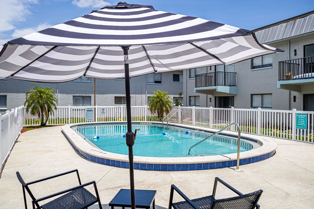 our apartments showcase a swimming pool