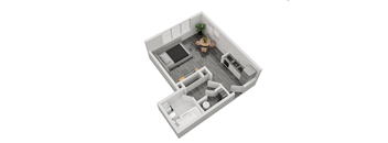 Costa Vue Studio Floorplan