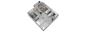 bedroom floor plan an in 3d