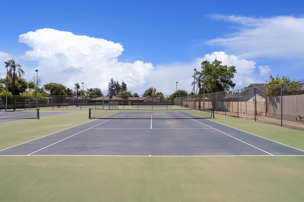 the tennis courts are available for tenants to play on