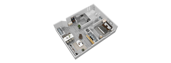 bedroom floor plan an in 3d