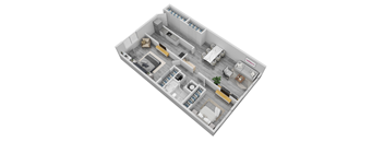 bedroom floor plan an in 3d