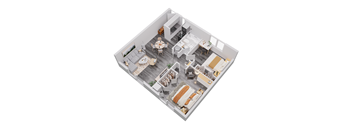bedroom floor plan an in 3d