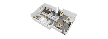 bedroom floor plan an in 3d