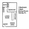 1 Bed 1 Bath