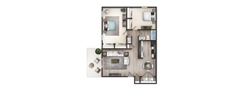 Floor plan 2 bedroom flat