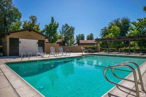the swimming pool at our apartments