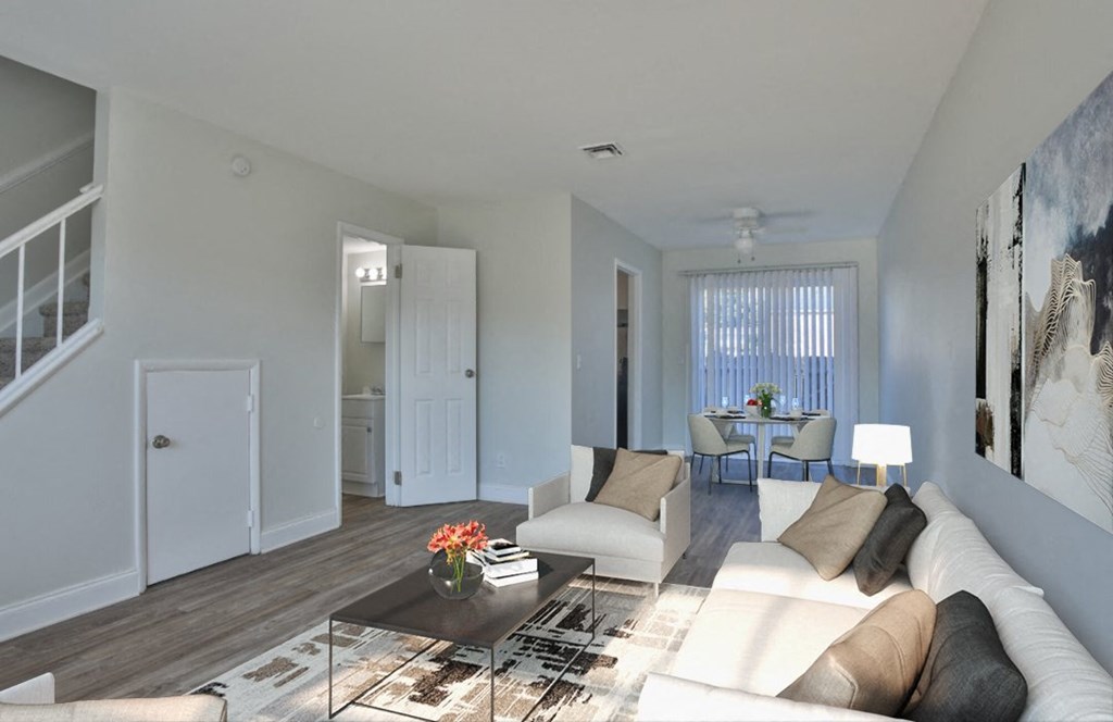 Townhome Living and Dining Areas