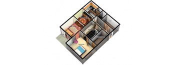 A2 1 Bedroom 1 Bathroom at Longfellow Apts, Texas, 77706