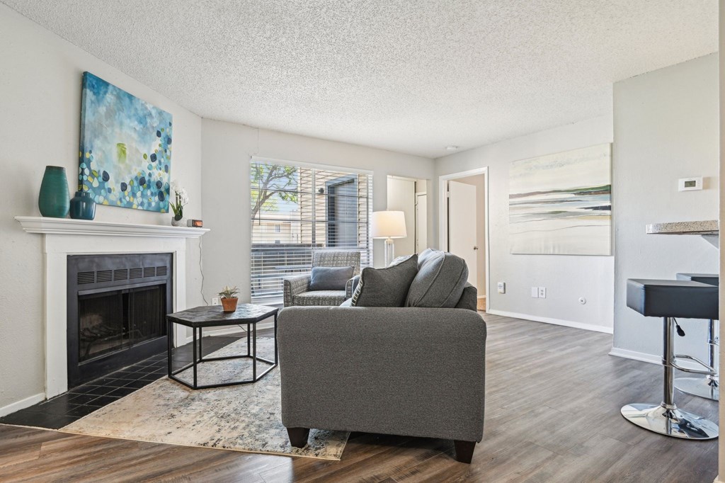 Model Livingroom at Abbey Glenn Apartments, Waco, TX, 76706