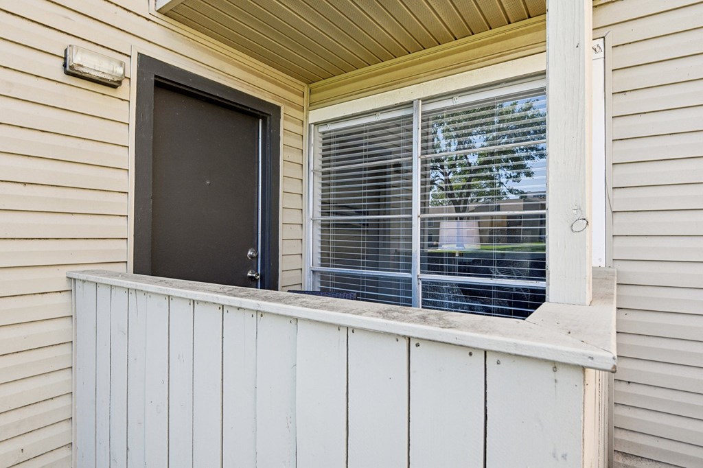 Model Porch Window View at Abbey Glenn Apartments, Texas, 76706