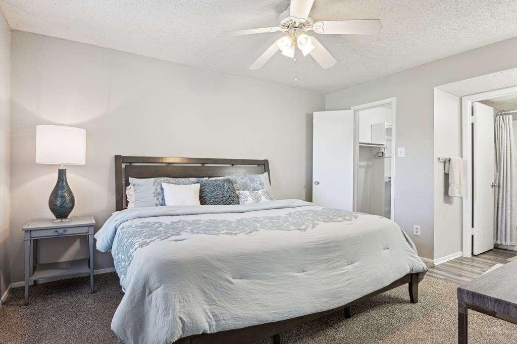 Primary Bedroom at Abbey Glenn Apartments, Waco, 76706