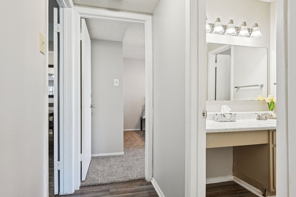 Hallway View at Abbey Glenn Apartments, Texas