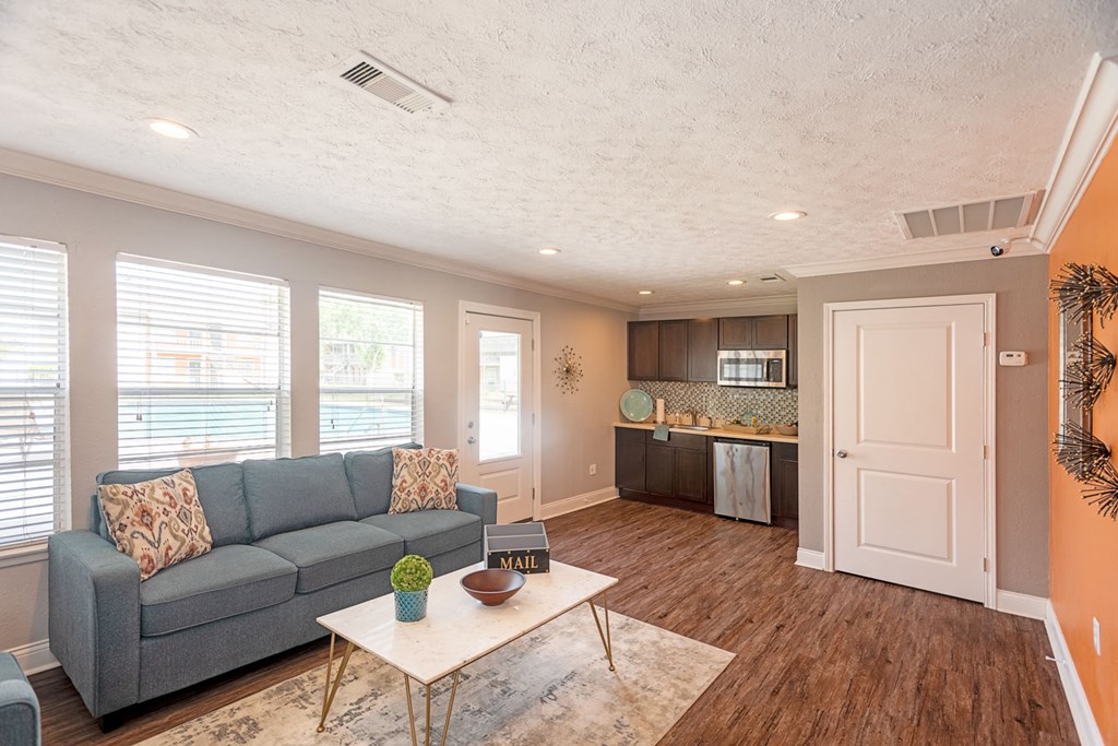 Natural Light, Sofa In Living Room at Summerstone Apartments, Texas, 77901