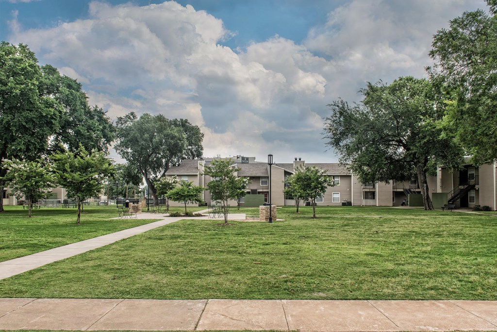 Green Space Walking Trails Green Space Walking Trails at Abbey Glenn Apartments, Waco, Texas