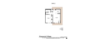 a floor plan of unit l of the rosewood villa apartments