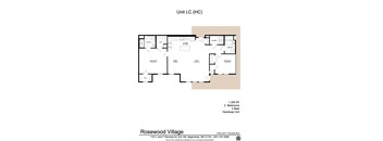 the floor plan of unit lc