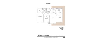 A floor plan for a residence at Rosewood Village.
