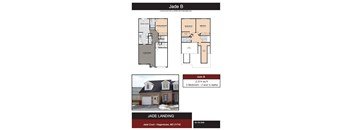 Jade B 3 Bed 2.5 Bath Floorplan at Jade Landing Apartments, Hagerstown, MD 21742