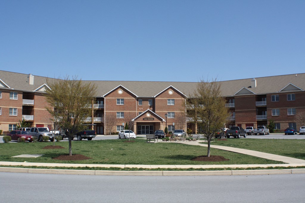 an apartment building on the side of a street  at Rosewood Village, Hagerstown, MD, 21742