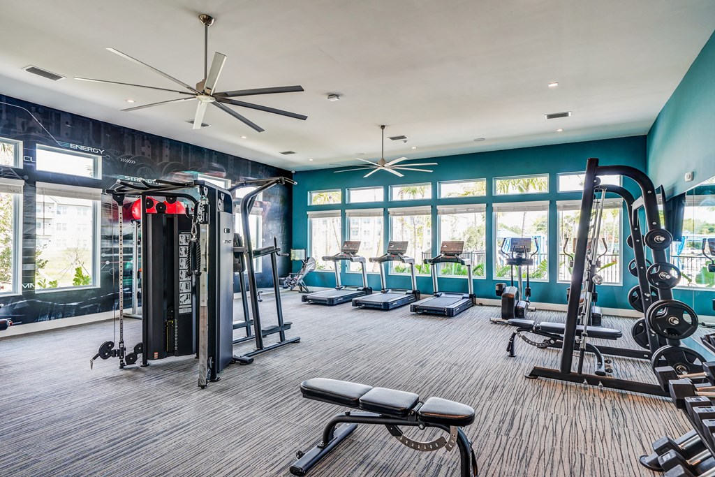 the gym at the agave apartments