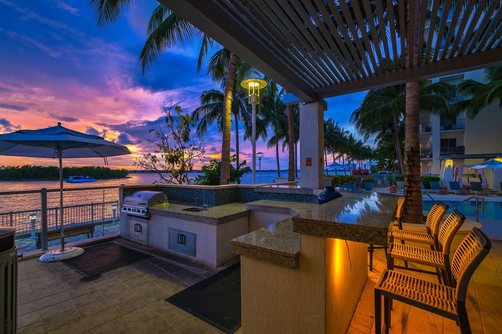 BBQ Area Twilight at Moda North Bay Village, North Bay Village, 33141