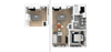 F 1 Bed 1 Bath Floor Plan F 1 Bed 1 Bath, 758 Sq.Ft. Floor Plan at Everra Midtown Park, Texas