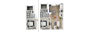 G 1 Bedroom 1 Bathroom, 819-to846 Sq.Ft. Floor Plan at Everra Midtown Park, Texas, 75231