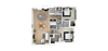 I 2 Bed 2 Bath Floor Plan I 2 Bed 2 Bath, 1,169 Sq.Ft. Floor Plan at Everra Midtown Park, Dallas, TX