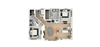 L 2 Bed 2 Bath Floor Plan L 2 Bed 2 Bath, 1,295 Sq.Ft. Floor Plan at Everra Midtown Park, Dallas