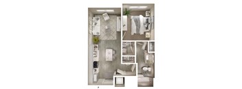 A1 Floor Plan at Walcott Jeffersonville, Jeffersonville, 47130
